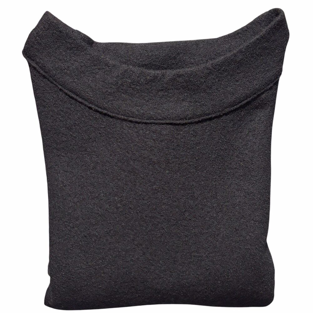NWT Eileen Fisher Lightweight Boiled Wool Funnel Neck Top Black Size Medium - Picture 16 of 16